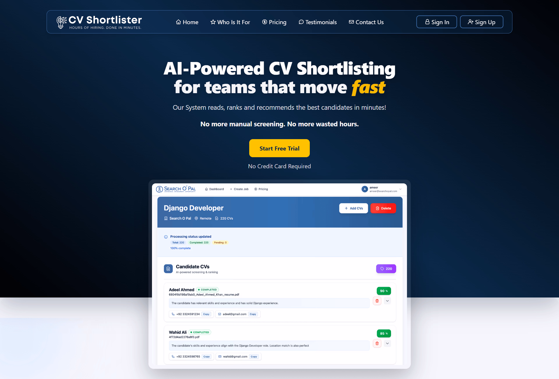 CV Shortlister - Product Image