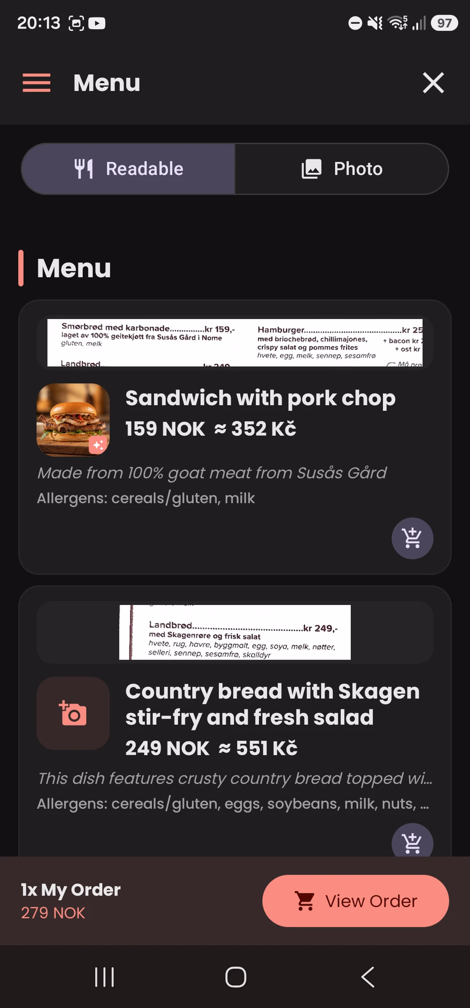 What's on the menu - Product Image