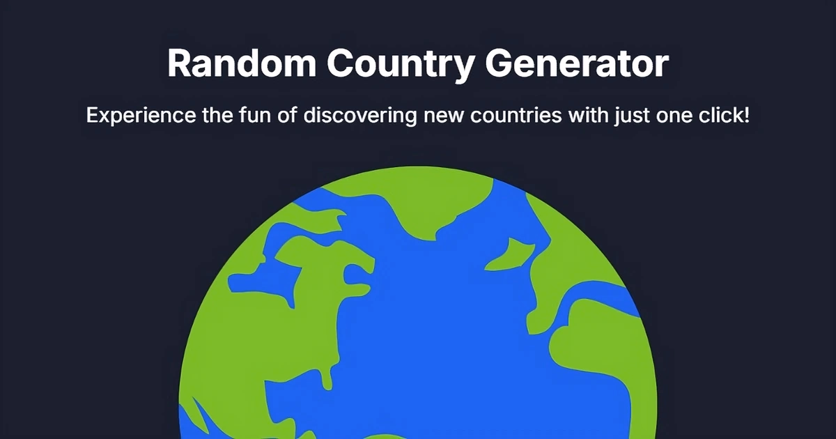 Random Country Generator - Product Image